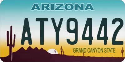 AZ license plate ATY9442