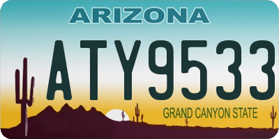 AZ license plate ATY9533