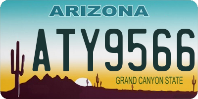 AZ license plate ATY9566