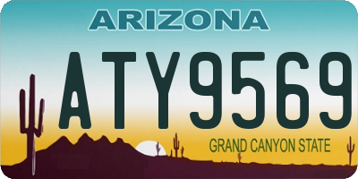 AZ license plate ATY9569