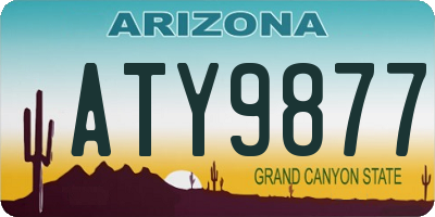 AZ license plate ATY9877