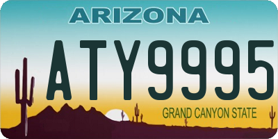 AZ license plate ATY9995