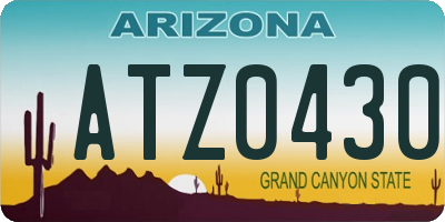 AZ license plate ATZ0430
