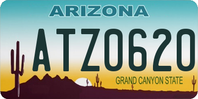 AZ license plate ATZ0620