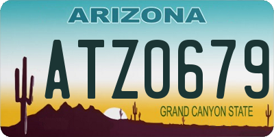 AZ license plate ATZ0679