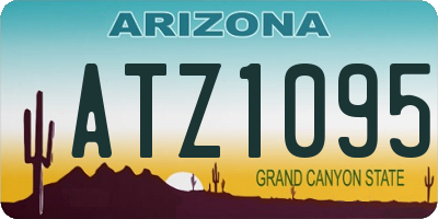 AZ license plate ATZ1095