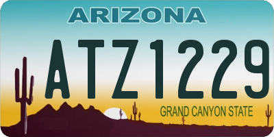 AZ license plate ATZ1229