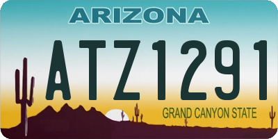 AZ license plate ATZ1291