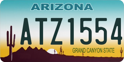 AZ license plate ATZ1554
