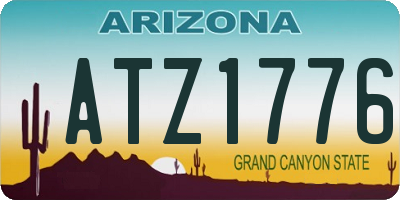 AZ license plate ATZ1776