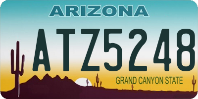 AZ license plate ATZ5248