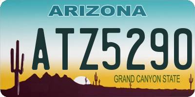 AZ license plate ATZ5290