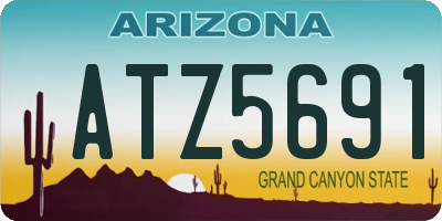 AZ license plate ATZ5691