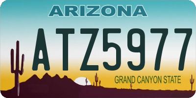 AZ license plate ATZ5977