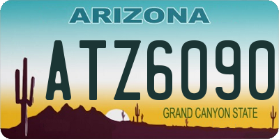 AZ license plate ATZ6090