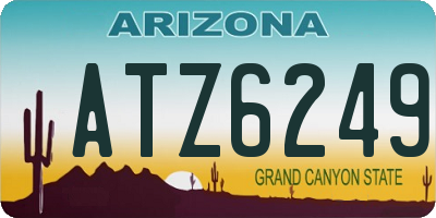 AZ license plate ATZ6249