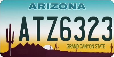 AZ license plate ATZ6323