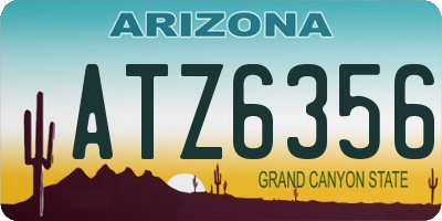 AZ license plate ATZ6356