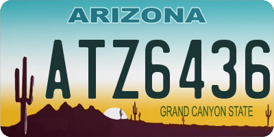 AZ license plate ATZ6436
