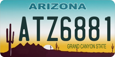 AZ license plate ATZ6881