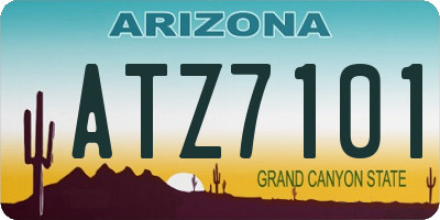 AZ license plate ATZ7101