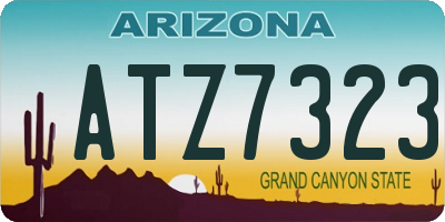 AZ license plate ATZ7323