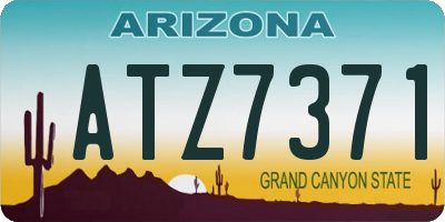 AZ license plate ATZ7371