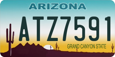 AZ license plate ATZ7591