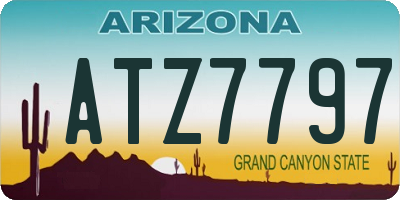 AZ license plate ATZ7797