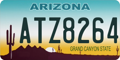 AZ license plate ATZ8264