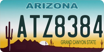 AZ license plate ATZ8384