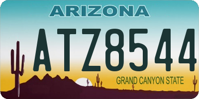AZ license plate ATZ8544