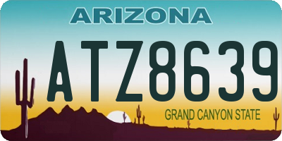 AZ license plate ATZ8639