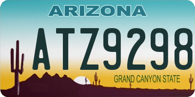 AZ license plate ATZ9298