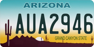 AZ license plate AUA2946