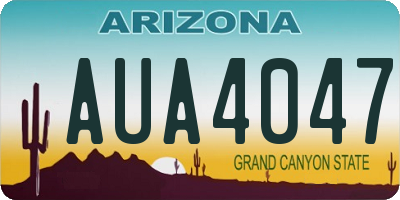 AZ license plate AUA4047