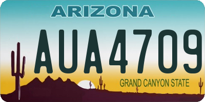 AZ license plate AUA4709