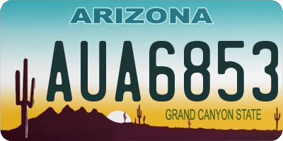 AZ license plate AUA6853