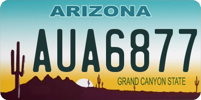 AZ license plate AUA6877