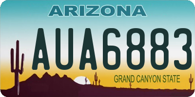AZ license plate AUA6883