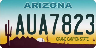 AZ license plate AUA7823