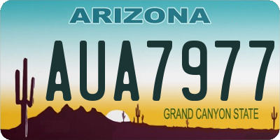 AZ license plate AUA7977