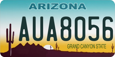 AZ license plate AUA8056