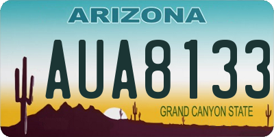 AZ license plate AUA8133