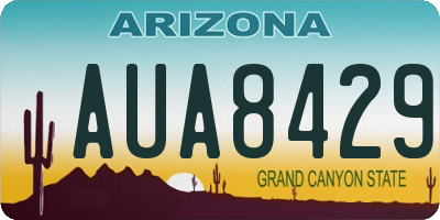 AZ license plate AUA8429