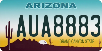AZ license plate AUA8883