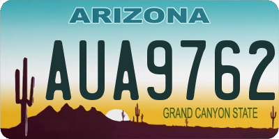 AZ license plate AUA9762