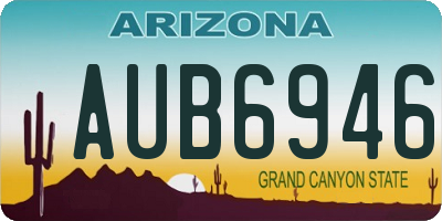 AZ license plate AUB6946