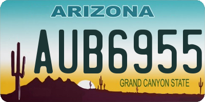 AZ license plate AUB6955