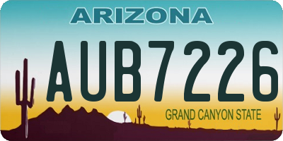 AZ license plate AUB7226
